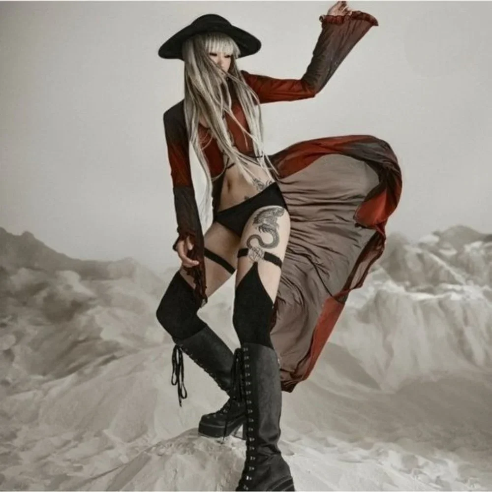 🆕️🆑️ LAST PAIR | Killstar Fiendish Stockings | Black Silver Hardware - Picture 4 of 8